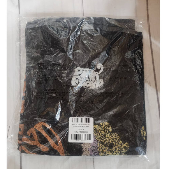 NWT Torrid Pink Floyd Classic Cotton Fringe Tank Sleeveless Plus Size: 6X (30) - Picture 3 of 3